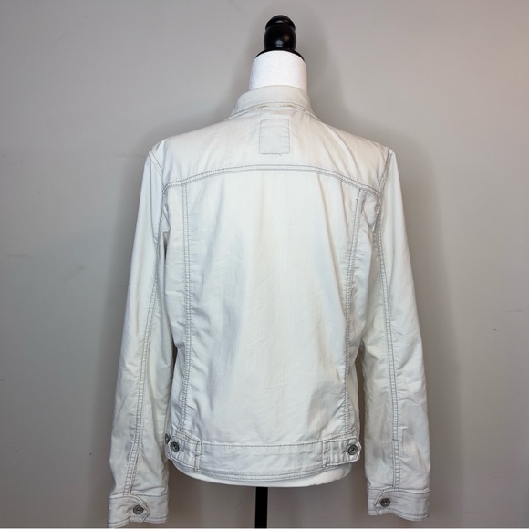 LOIS JEANS | White Stretchy Denim Jacket women’s size XS - Picture 4 of 6